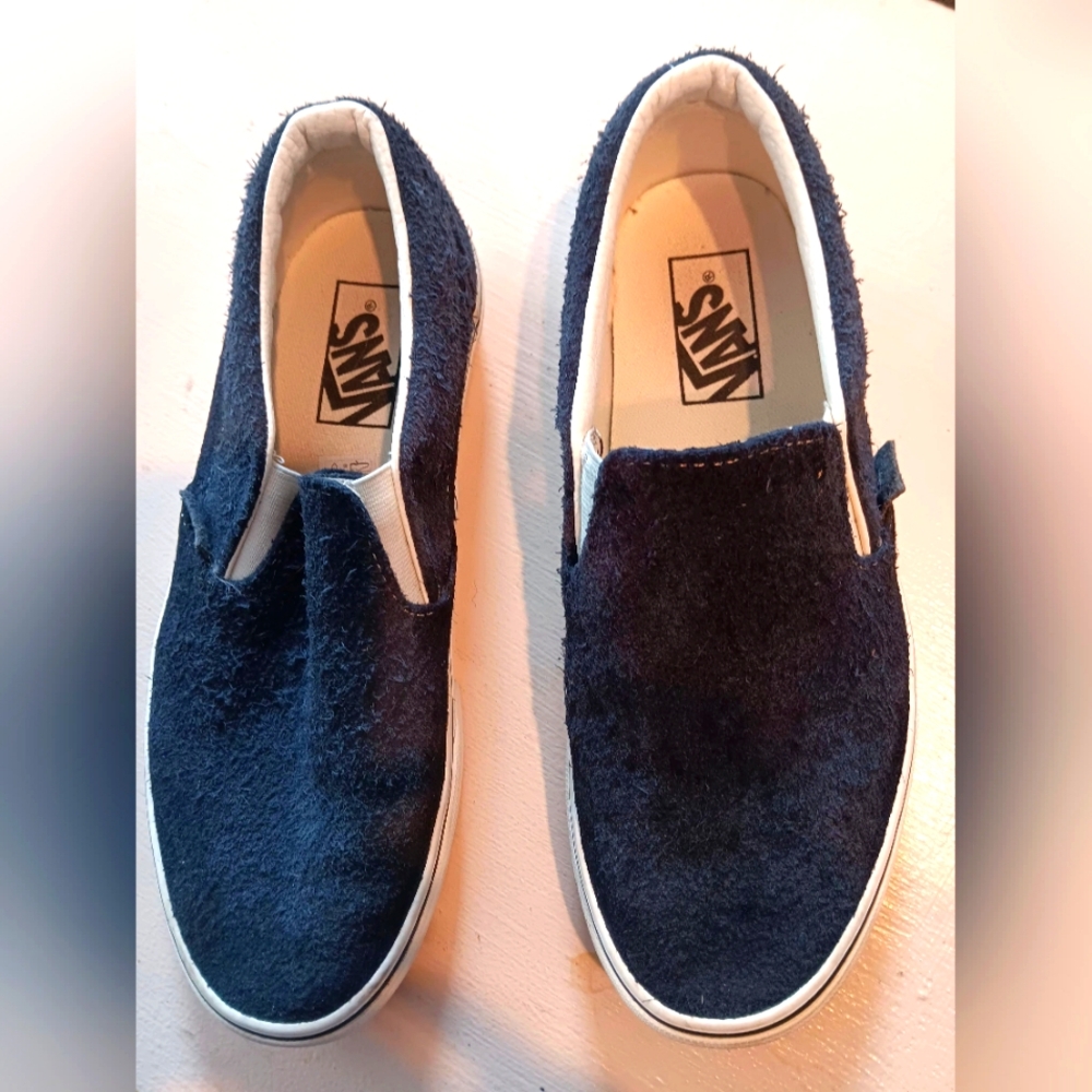 Vans Navy Hairy Suede Men's 6.5 Women's 8